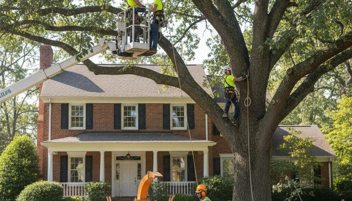 Tree service crew in Baton Rouge, LA providing professional tree removal and trimming services