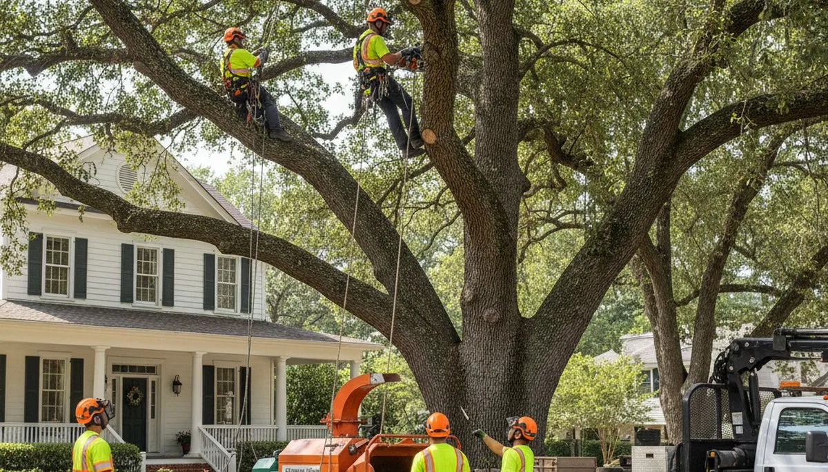 Tree service crew in Baton Rouge, LA providing professional tree removal and trimming