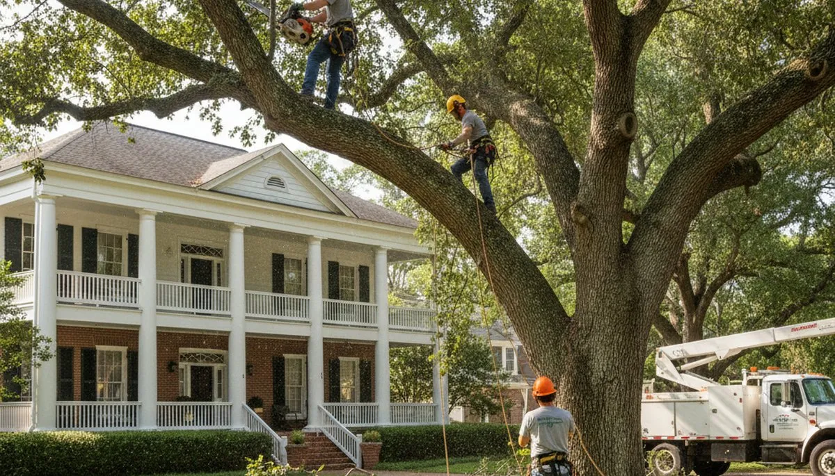 Baton Rouge, LA tree service crew removing a tree for safe, professional property care
