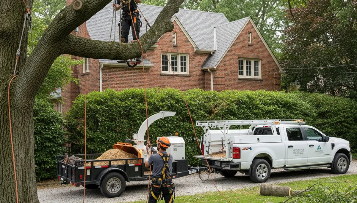 Tree service crew in Baton Rouge, LA providing professional tree removal and trimming services