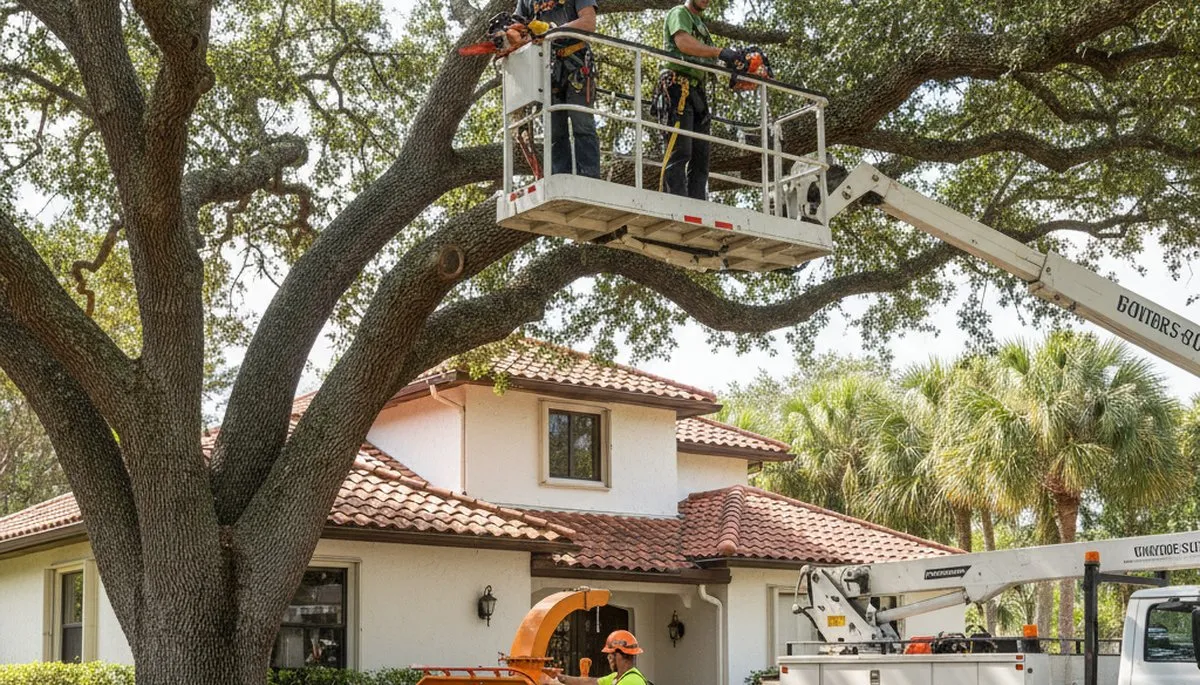 Tree service crew in Baton Rouge, LA providing safe tree removal and trimming